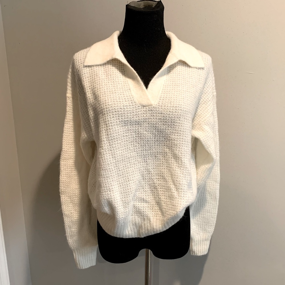Everlane Alpaca Waffle Stitch Polo XS
